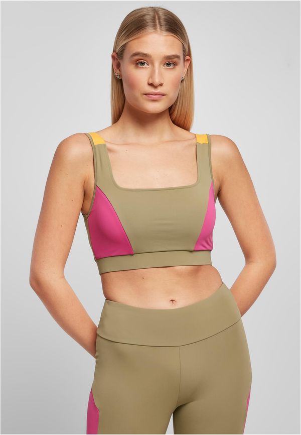 UC Ladies Women's bra Color Block khaki/light purple/magimango
