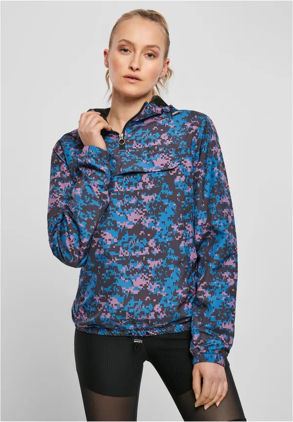 Urban Classics Women's Camo Pull Over Jacket Digital duskviolet camo