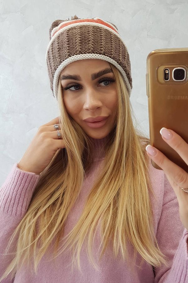 Kesi Women's cap Kinga K297 cappuccino+foxy