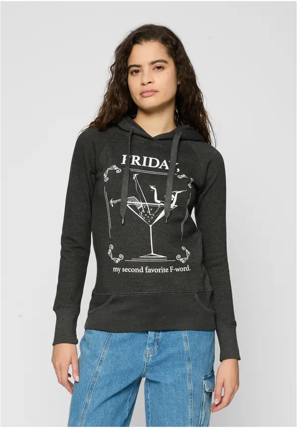 Mister Tee Women's Charcoal Hoody F-Word Hoody