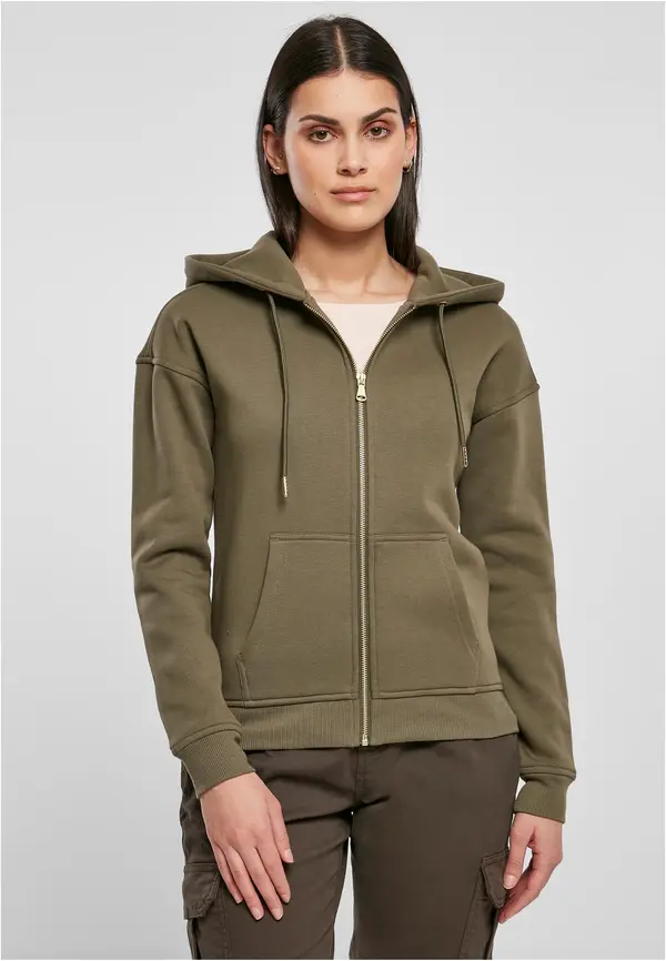 Urban Classics Women's Classic Olive Zipper Hoodie