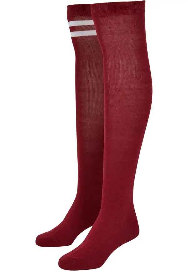 Urban Classics Women's College Socks 2-Pack Burgundy