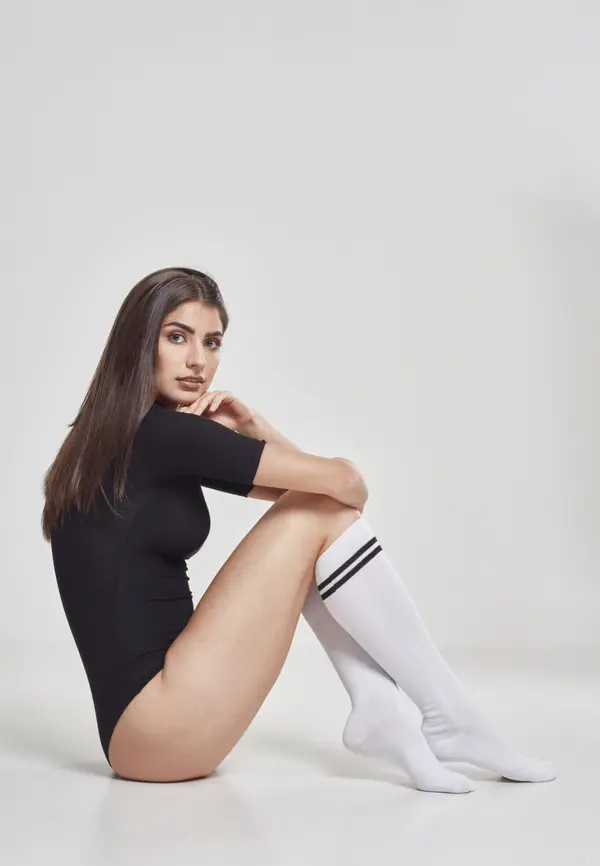 Urban Classics Women's college socks wht/blk