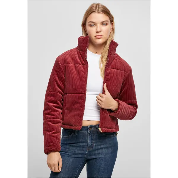 Urban Classics Women's corduroy jacket burgundy