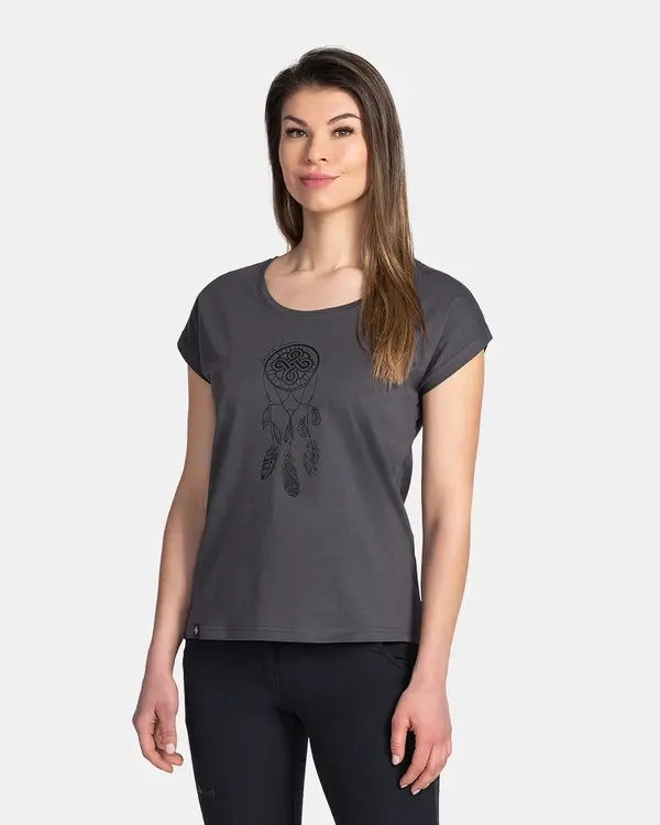 Kilpi Women's cotton T-shirt Kilpi ROANE-W Dark gray