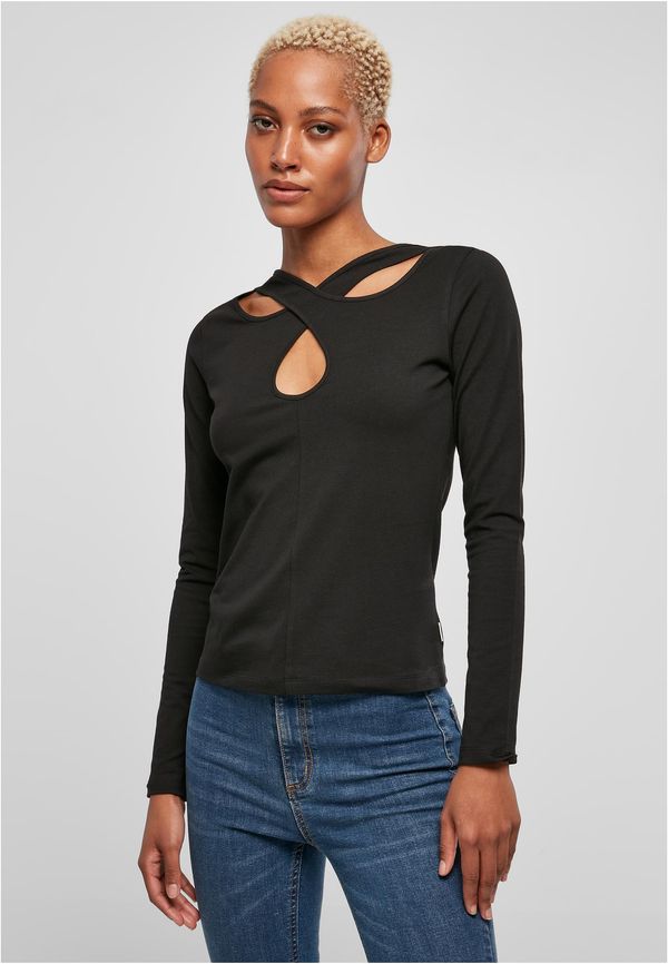 UC Ladies Women's crossed cutout with long sleeves black