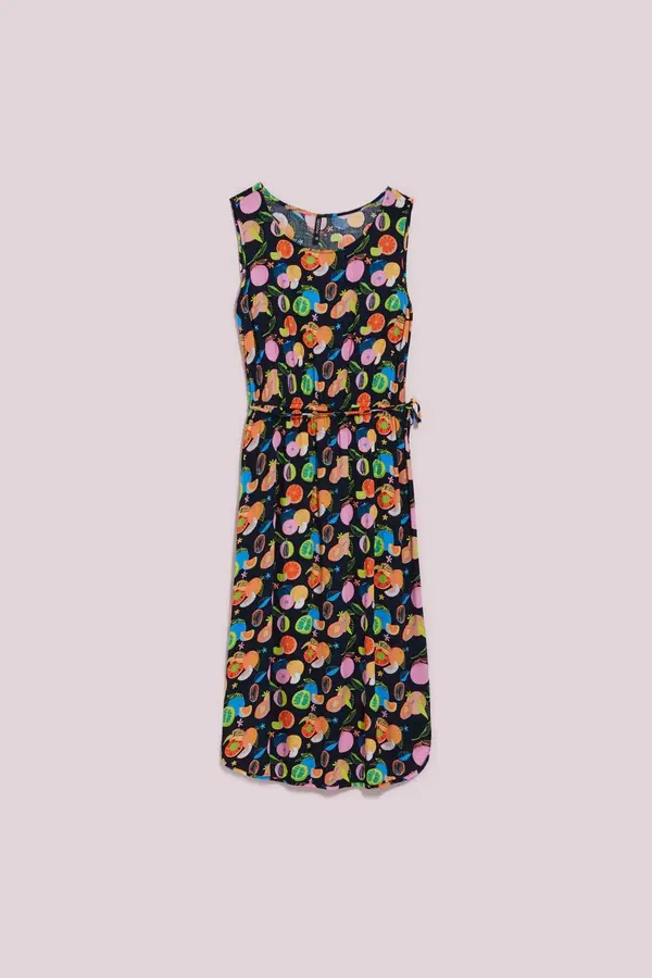 Moodo WOMEN'S DRESS L-SU-4057 NAVY