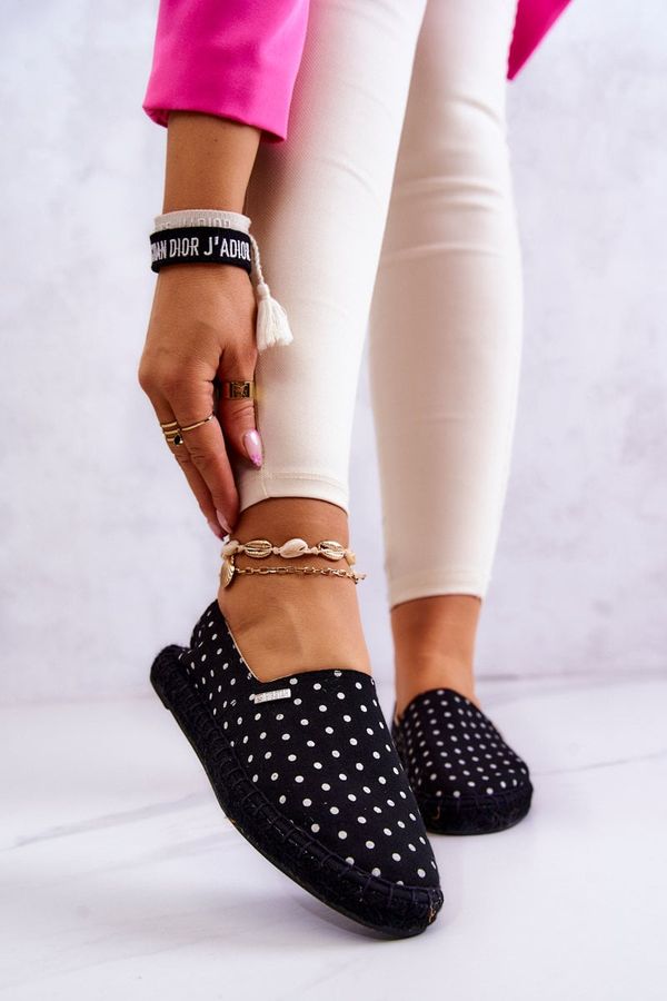 Big Star Women's fashion espadrilles Polka Dots Big Star - black