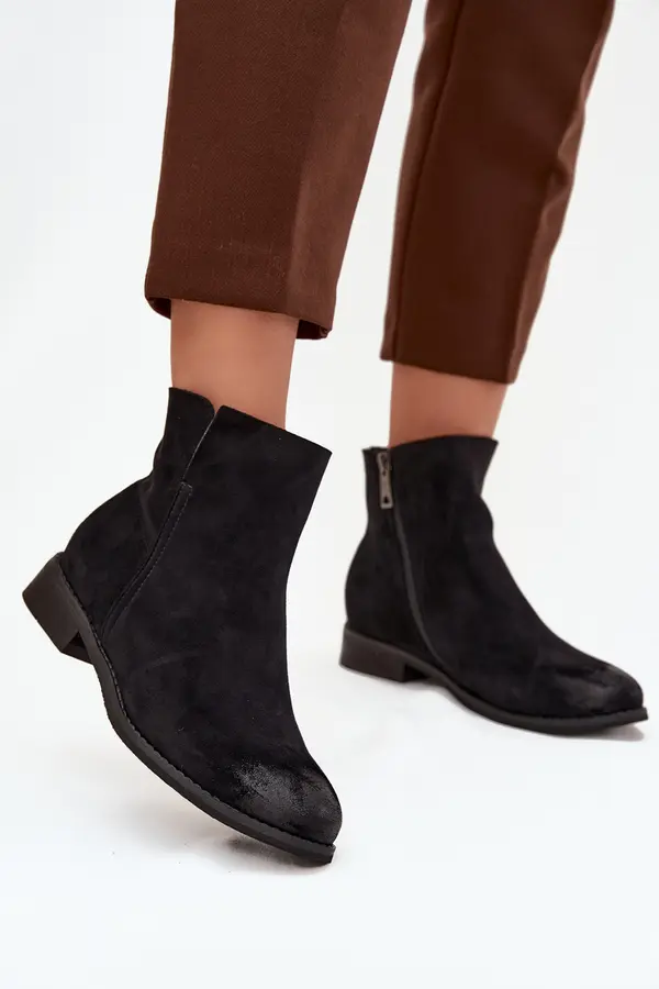 VINCEZA Women's Flat Heel Ankle Boots Vinceza
