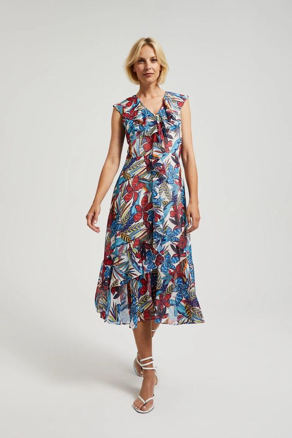 Moodo Women's floral midi dress MOODO - red