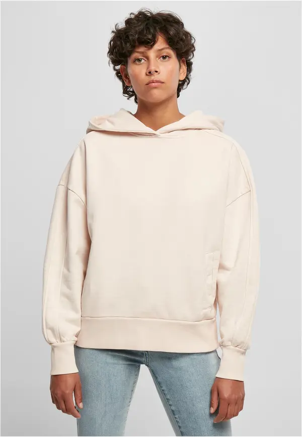 Urban Classics Women's Heavy Terry Garment Dye Hoody Pink