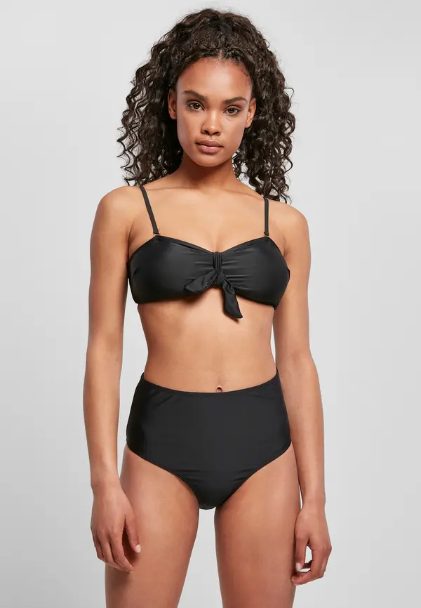 Urban Classics Women's High Waisted Balcony Bikini Black