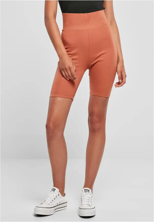 Urban Classics Women's high-waisted terracotta shorts