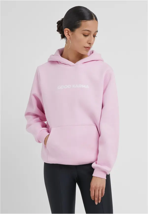 Mister Tee Women's hoodie Karma Butterfly light pink