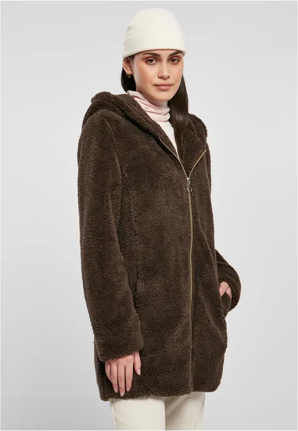 Urban Classics Women's Jacket Sherpa Brown