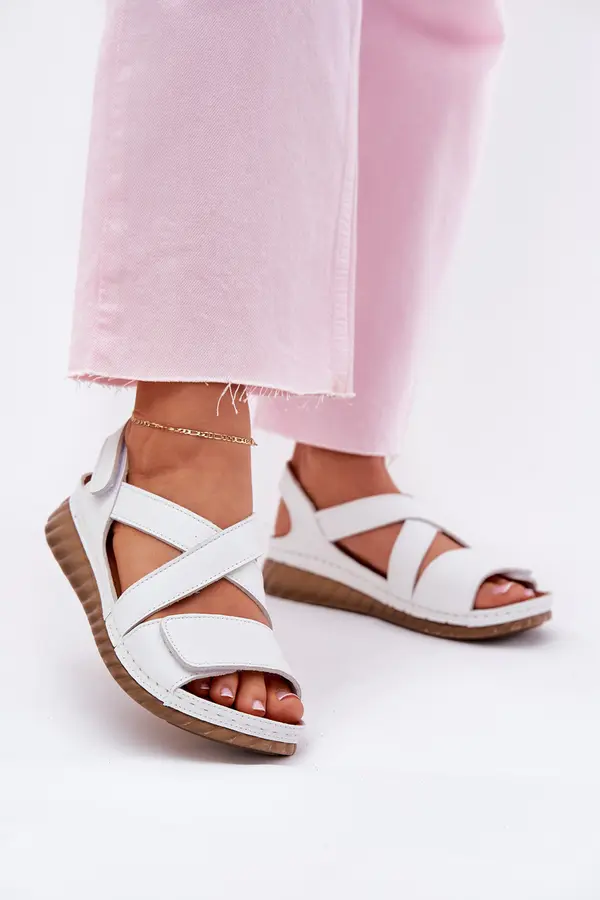 Maciejka Women's Leather Sandals With Velcro Maciejka