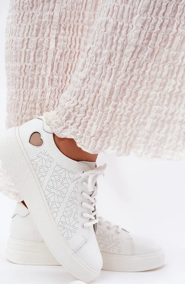 VINCEZA Women's Leather Sneakers On Platform Vinceza