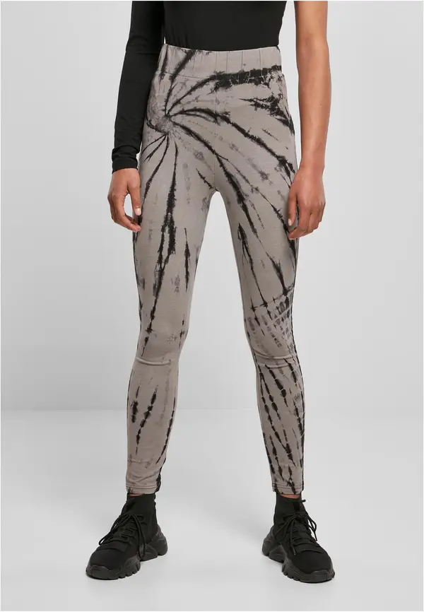 Urban Classics Women's leggings with a cotton tie with a high waist black/asphalt
