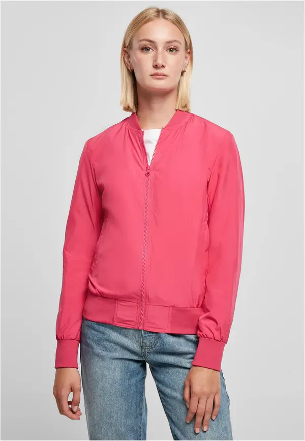 Urban Classics Women's Light Bomber Jacket hibiscus pink