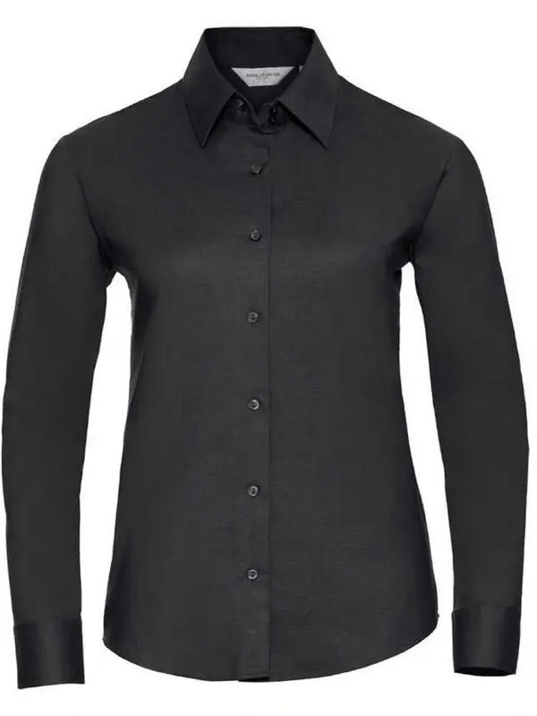 RUSSELL Women's Long Sleeve Shirt, Easy Care, Oxford R932F 70/30 130g/135g