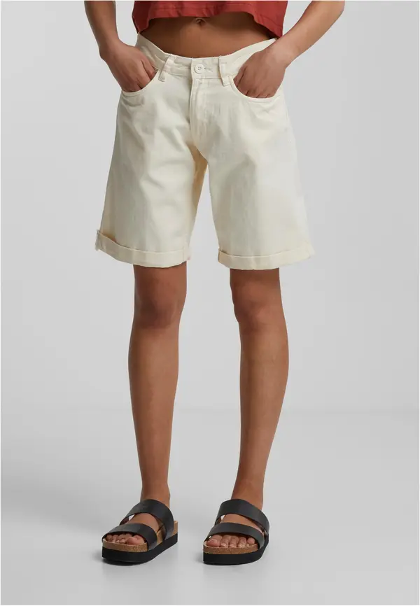 Urban Classics Women's Organic Cotton Bermuda Trousers - Beige