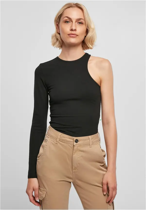 Urban Classics Women's Organic Stretch Asymmetrical Body Black