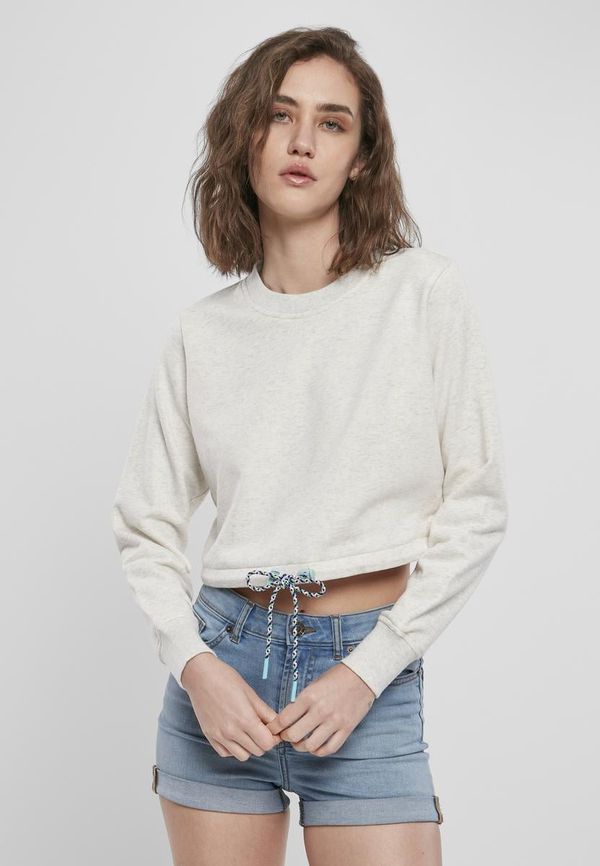 Urban Classics Women's Oversized Cropped Crewneck Light Grey