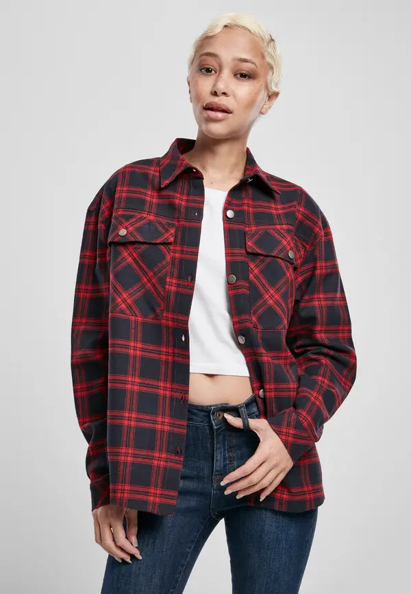 Urban Classics Women's oversized oversized oversize midnight/red