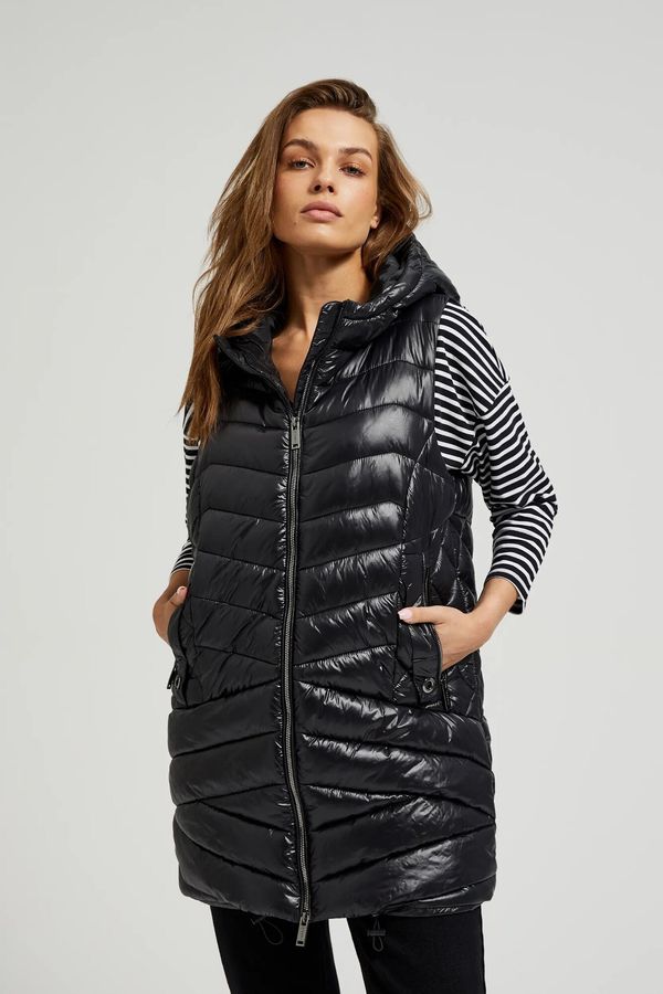 Moodo Women's quilted vest MOODO - black