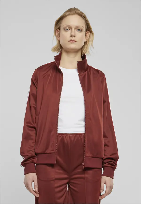Urban Classics Women's retro running jacket dark rust
