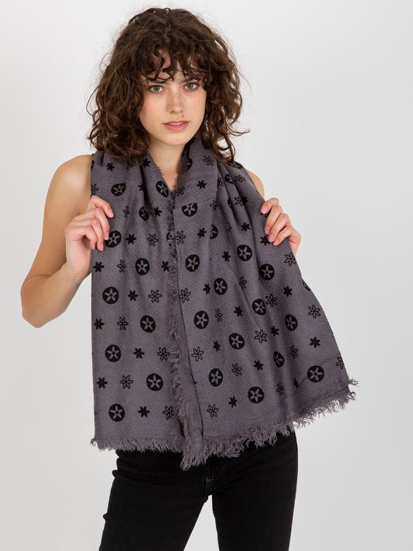 Fashionhunters Women's scarf with print - gray