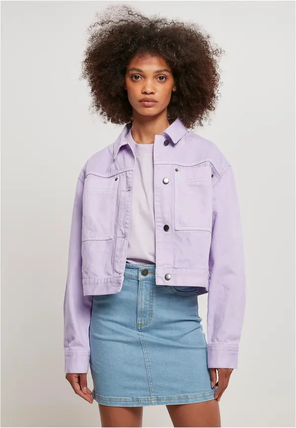Urban Classics Women's Short Boxing Work Jacket Lilac