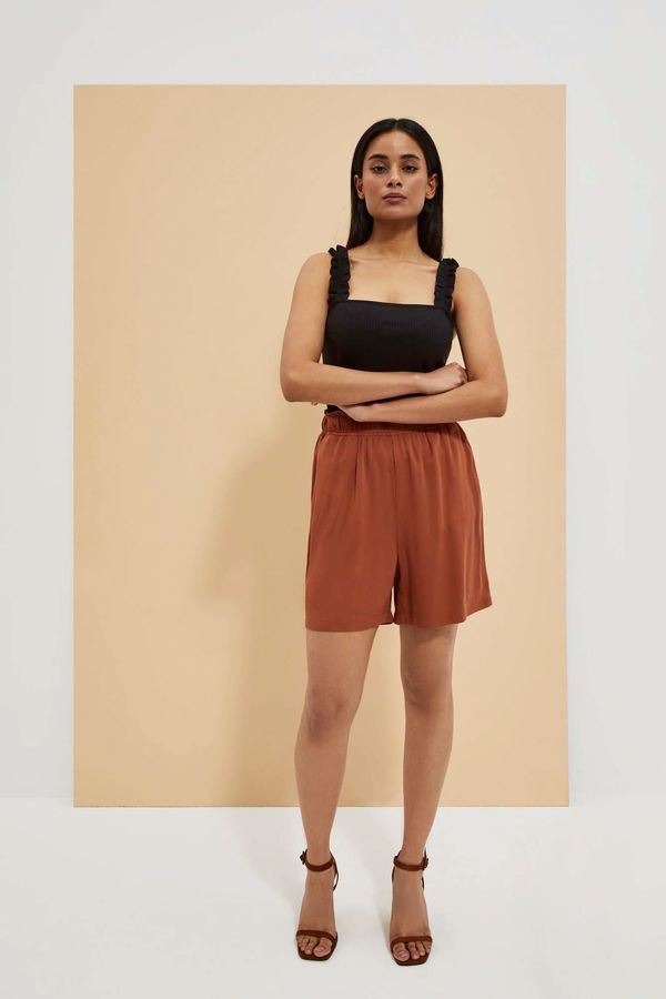 Moodo WOMEN'S SHORTS L-SH-4013 BROWN