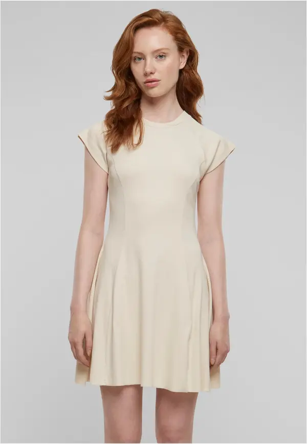 Urban Classics Women's Skater Rib dress - beige