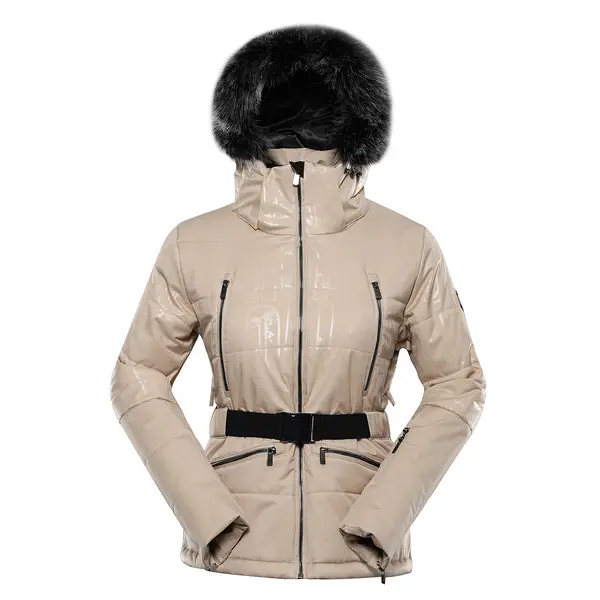 ALPINE PRO Women's ski jacket with ptx snow membrane ALPINE PRO DAMA white pepper