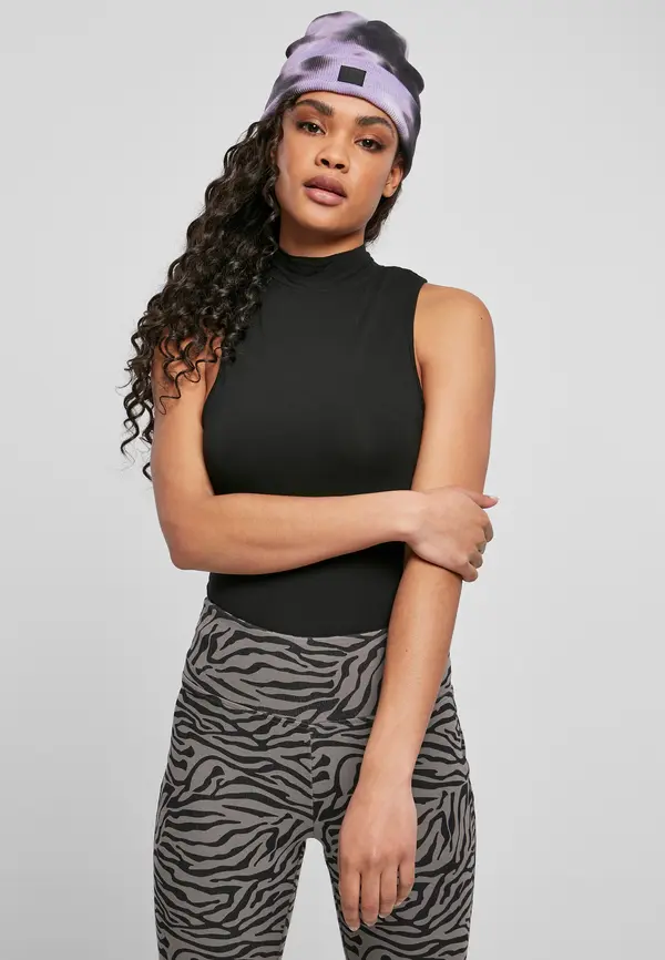 Urban Classics Women's sleeveless turtleneck in black
