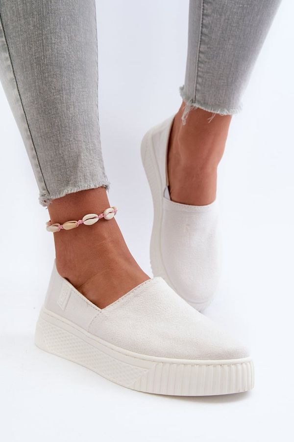 BIG STAR SHOES Women's sneakers on the Memory Foam System White platform