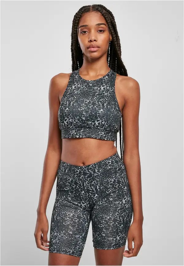Urban Classics Women's sports bra Tie Dye black/white