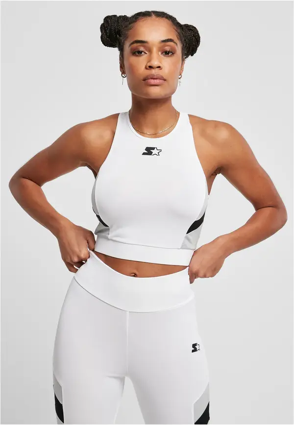 Starter Black Label Women's Sports Cropped Top White/Black