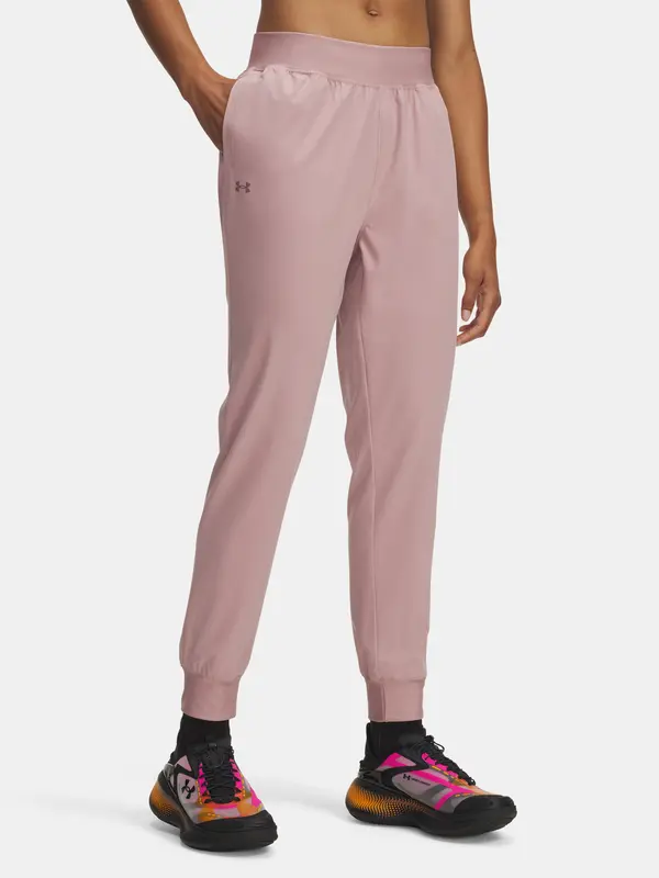 Under Armour Women's sports pants Under Armour UA Rival Hi Rise Woven Pant-PNK - Women's