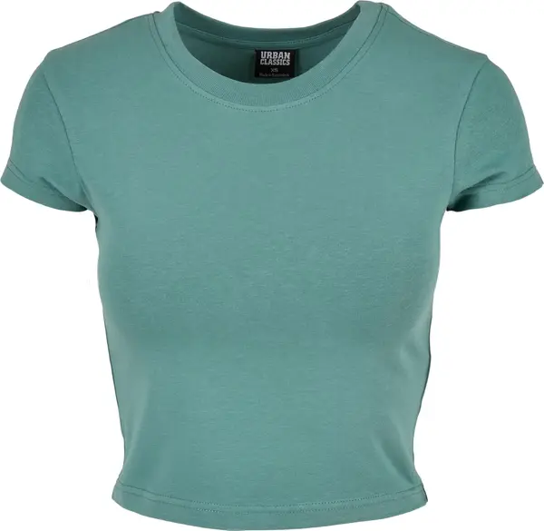 Urban Classics Women's stretch jersey Cropped Tee with pale leaf