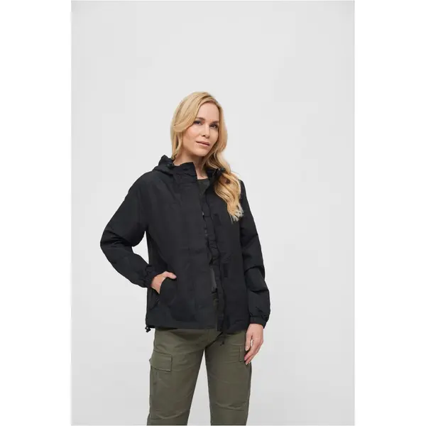 Brandit Women's summer windbreaker with front zipper black