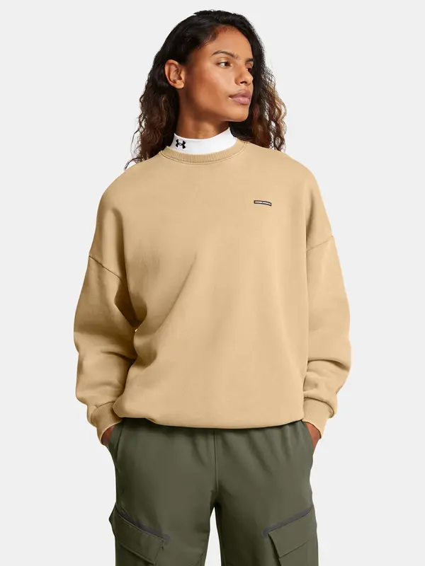 Under Armour Women's sweatshirt Under Armour UA Icon HWT Flc OS Crew-BRN - Women's