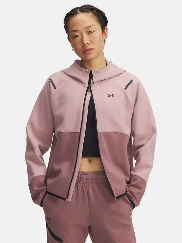 Under Armour Women's sweatshirt Under Armour Unstoppable Fleece FZ-PNK - Women's