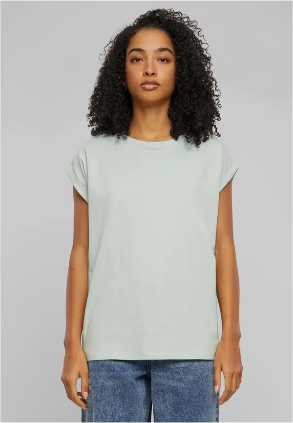 Urban Classics Women's T-Shirt Extended Shoulder Tee - Mint