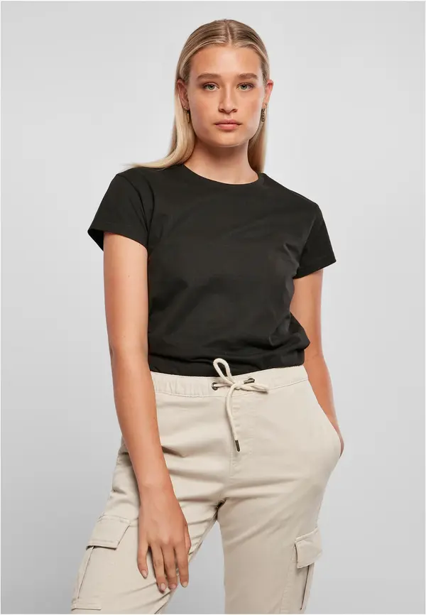 Urban Classics Women's T-shirt made of recycled cotton in black
