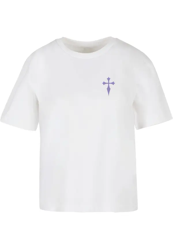 Mister Tee Women's T-shirt Pearl Spider - white