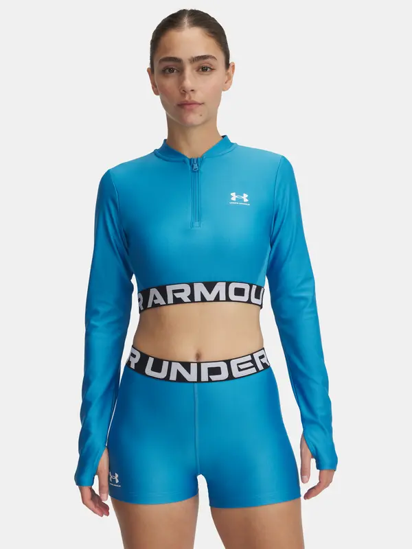 Under Armour Women's T-shirt Under Armour HeatGear Rib 1/4 Zip LS - Women's
