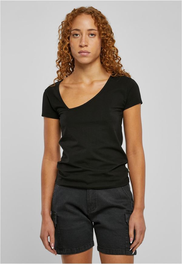 UC Ladies Women's T-shirt with an organic asymmetrical neckline in black