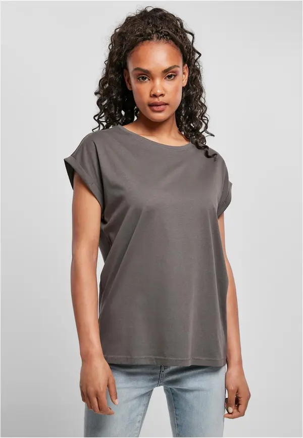 Urban Classics Women's T-shirt with extended shoulder darkshadow